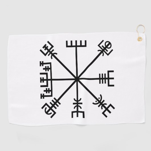 Vegvisir Viking Symbol Golfhanddoek (Horizontaal)
