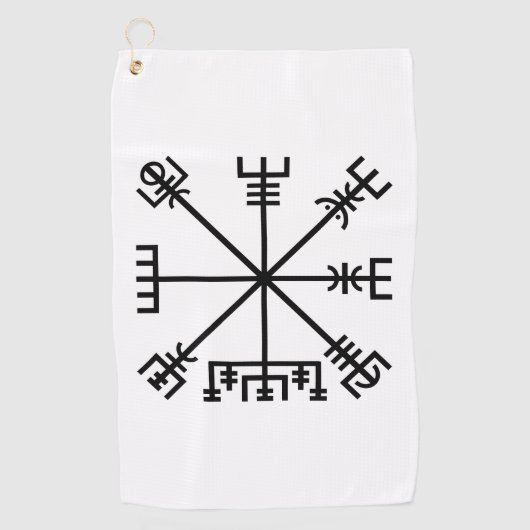 Vegvisir Viking Symbol Golfhanddoek (Voorkant)