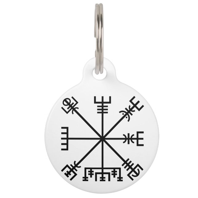 Vegvisir Viking Symbol Huisdierpenning (Voorkant)