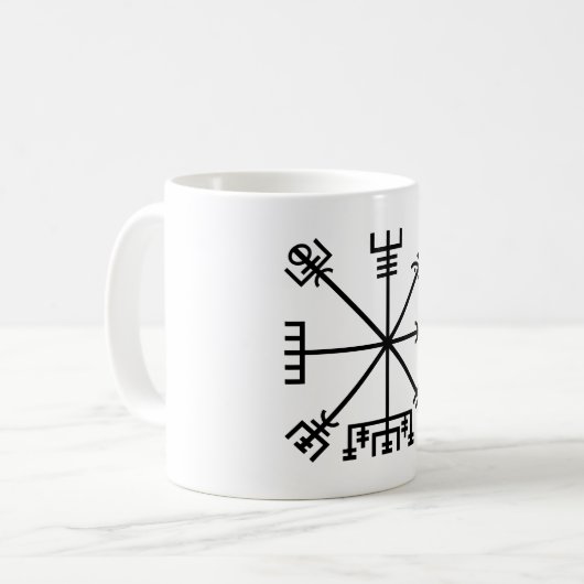Vegvisir Viking Symbol Koffiemok (Voorkant links)