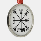 Vegvisir Viking Symbol Metalen Ornament (Rechts)