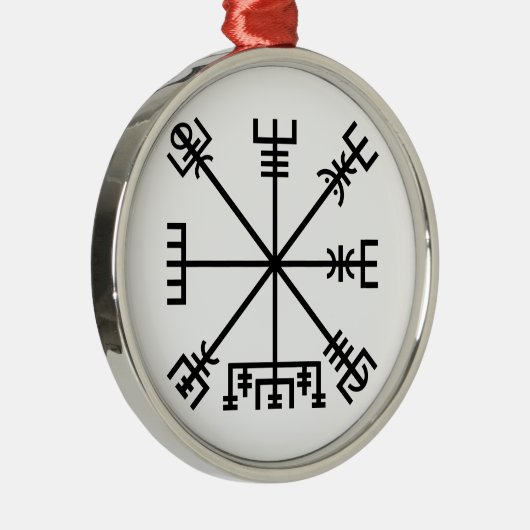 Vegvisir Viking Symbol Metalen Ornament (Rechts)