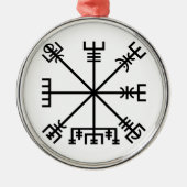 Vegvisir Viking Symbol Metalen Ornament (Voorkant)