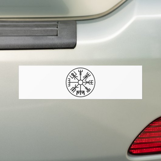 vegvisir Viking Symbol Norse Shield Odin Bumpersticker (Op auto)