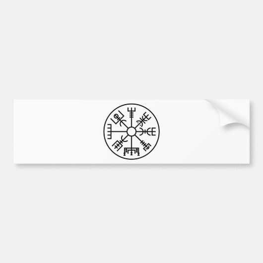 vegvisir Viking Symbol Norse Shield Odin Bumpersticker (Voorkant)