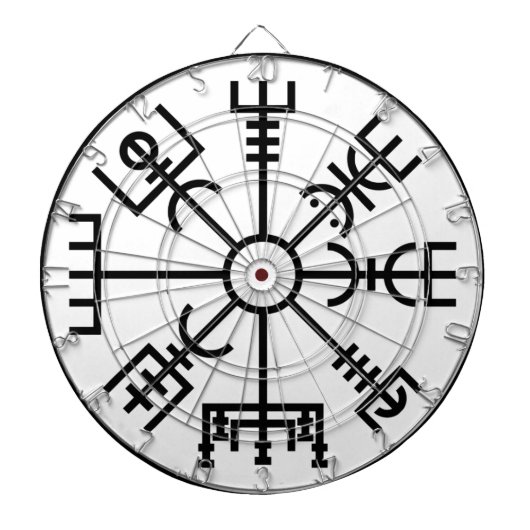 vegvisir Viking Symbol Norse Shield Odin Dartbord (Voorkant)