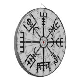 vegvisir Viking Symbol Norse Shield Odin Dartbord (Voorkant Links)