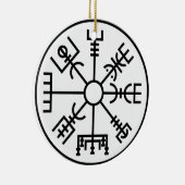 vegvisir Viking Symbol Norse Shield Odin Keramisch Ornament (Rechts)