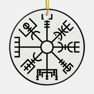vegvisir Viking Symbol Norse Shield Odin Keramisch Ornament