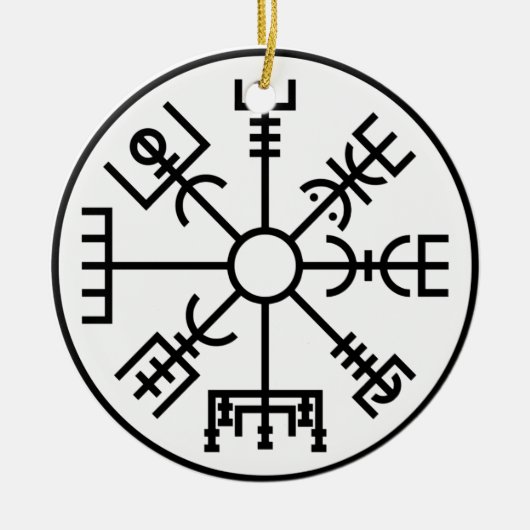 vegvisir Viking Symbol Norse Shield Odin Keramisch Ornament (Voorkant)