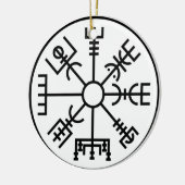 vegvisir Viking Symbol Norse Shield Odin Keramisch Ornament (Links)
