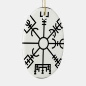 vegvisir Viking Symbol Norse Shield Odin Keramisch Ornament (Rechts)