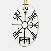 vegvisir Viking Symbol Norse Shield Odin Keramisch Ornament (Links)