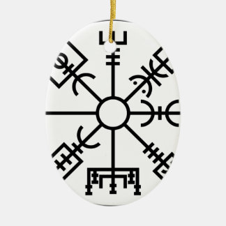 vegvisir Viking Symbol Norse Shield Odin Keramisch Ornament