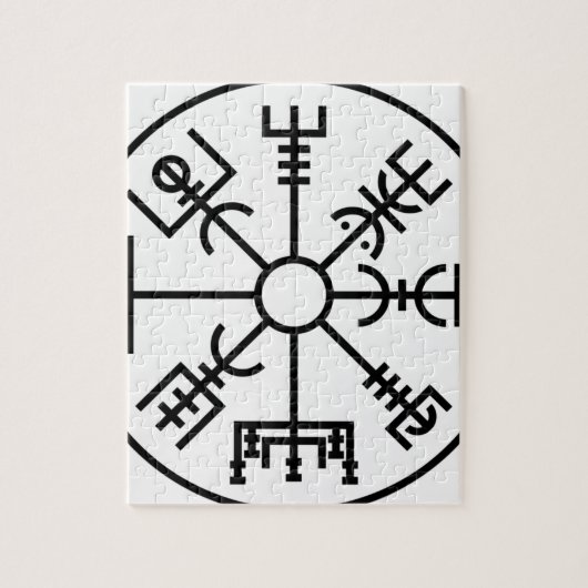 vegvisir Viking Symbol Norse Shield Odin Legpuzzel (Verticaal)