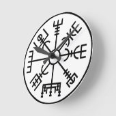 vegvisir Viking Symbol Norse Shield Odin Ronde Klok (Hoek)