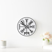 vegvisir Viking Symbol Norse Shield Odin Ronde Klok (Huis)
