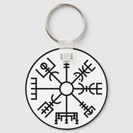 vegvisir Viking Symbol Norse Shield Odin Sleutelhanger (Voorkant)