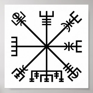 Vegvisir Viking Symbol Poster