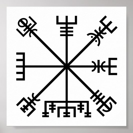 Vegvisir Viking Symbol Poster (Voorkant)
