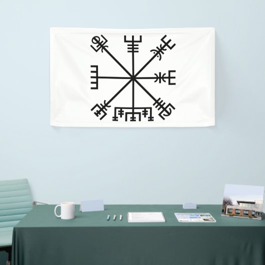 Vegvisir Viking Symbol Spandoek (Beurs)
