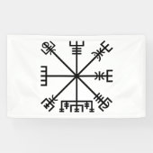 Vegvisir Viking Symbol Spandoek (Horizontaal)