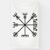 Vegvisir Viking Symbol Spandoek (Verticaal)