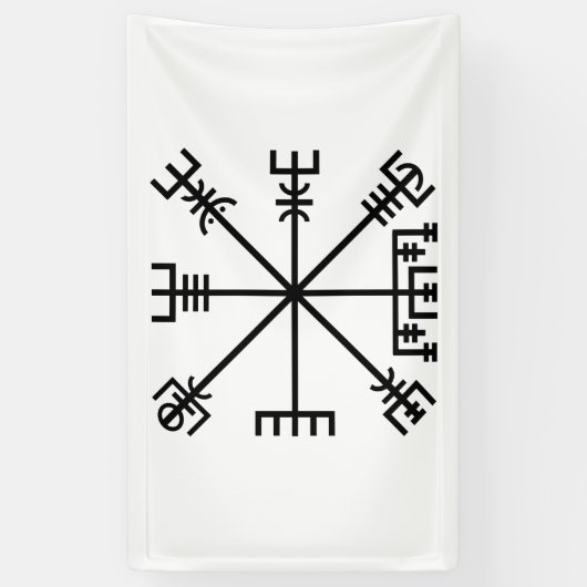 Vegvisir Viking Symbol Spandoek (Verticaal)