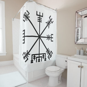 Vegvisir Viking-symbool Douchegordijn