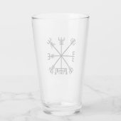 Vegvisir Viking-symbool Glas (Achterkant)