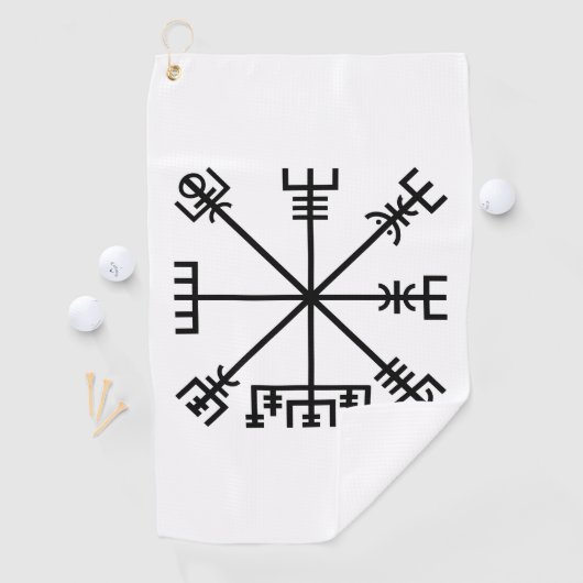 Vegvisir Viking-symbool Golfhanddoek (Insitu)