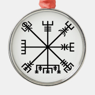 Vegvisir Viking-symbool Metalen Ornament