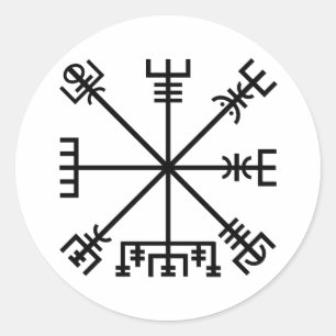 Vegvisir Viking-symbool Ronde Sticker