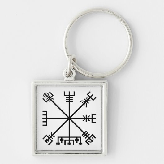 Vegvisir Viking-symbool Sleutelhanger (Voorkant)