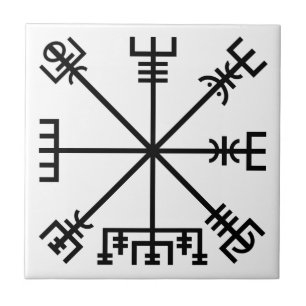Vegvisir Viking-symbool Tegeltje