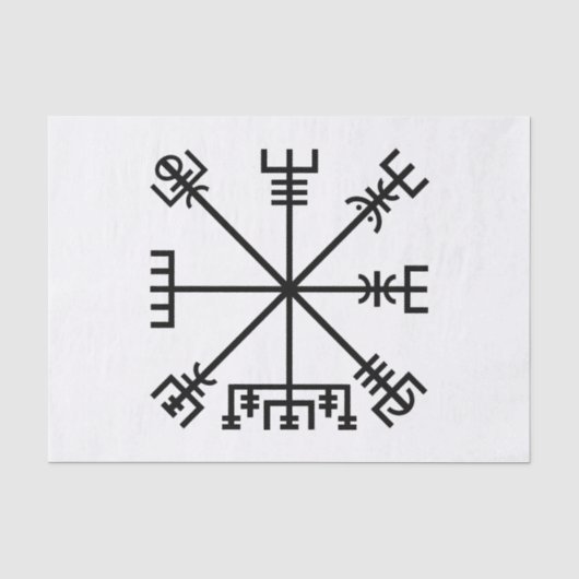 Vegvisir Viking-symbool Tissuepapier (Voorkant)