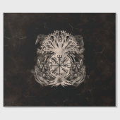 Vegvisir-Yggdrasil met Ravens en Wolven Cadeaupapier (Vlak)