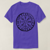 Vegvsir Viking Compass  Black T-shirt (Design voorkant)