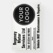 Vehicle Maintenance Garage with Your Logo Spandoek (Verticaal)