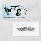 Vehicle | Mechanic Wrench Logo Visitekaartje (Voorkant / Achterkant)