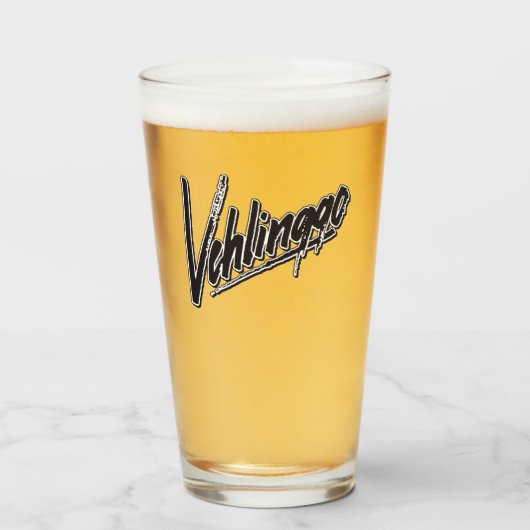 Vehlinggo - New Logo Beer Glass Glas (Voorkant gevuld)