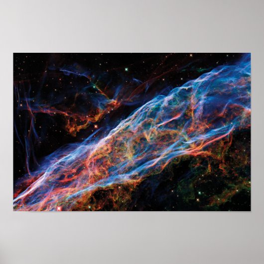 Veil Nebula NASA Hubble Space Photo Poster (Voorkant)