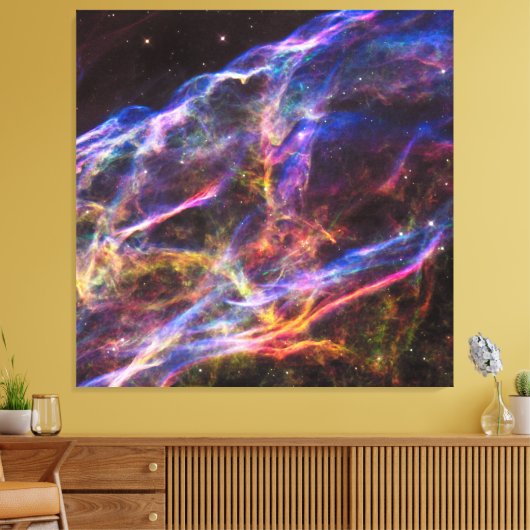 Veil Nebula Supernova Remnant Square Canvas Afdruk (Insitu (Woonkamer))