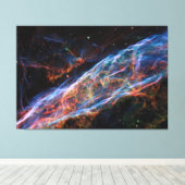 Veil Nebula Supernova Remnants Hubble Telescope Canvas Afdruk (Insitu (Houten vloer))