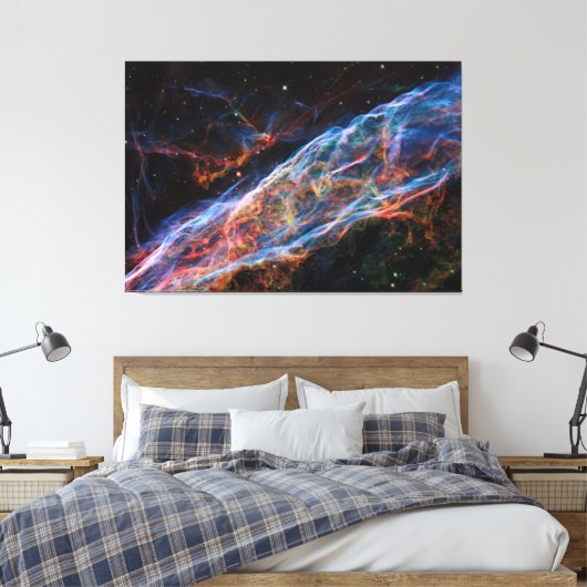Veil Nebula Supernova Remnants Hubble Telescope Canvas Afdruk (Insitu (Slaapkamer))