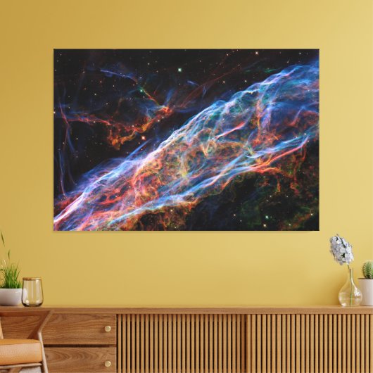 Veil Nebula Supernova Remnants Hubble Telescope Canvas Afdruk (Insitu (Woonkamer))