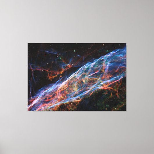 Veil Nebula Supernova Remnants Hubble Telescope Canvas Afdruk (Voorkant)