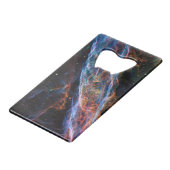 Veil Nebula Supernova Remnants Hubble Telescope Creditkaart Flessenopener (Achterkant Gekanteld)