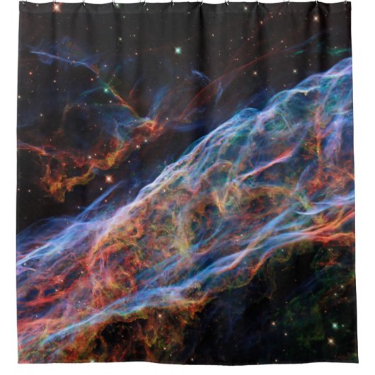 Veil Nebula Supernova Remnants Hubble Telescope Douchegordijn (Voorkant)