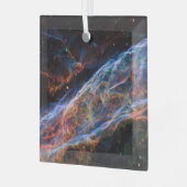 Veil Nebula Supernova Remnants Hubble Telescope Glas Ornament (Voorkant links)